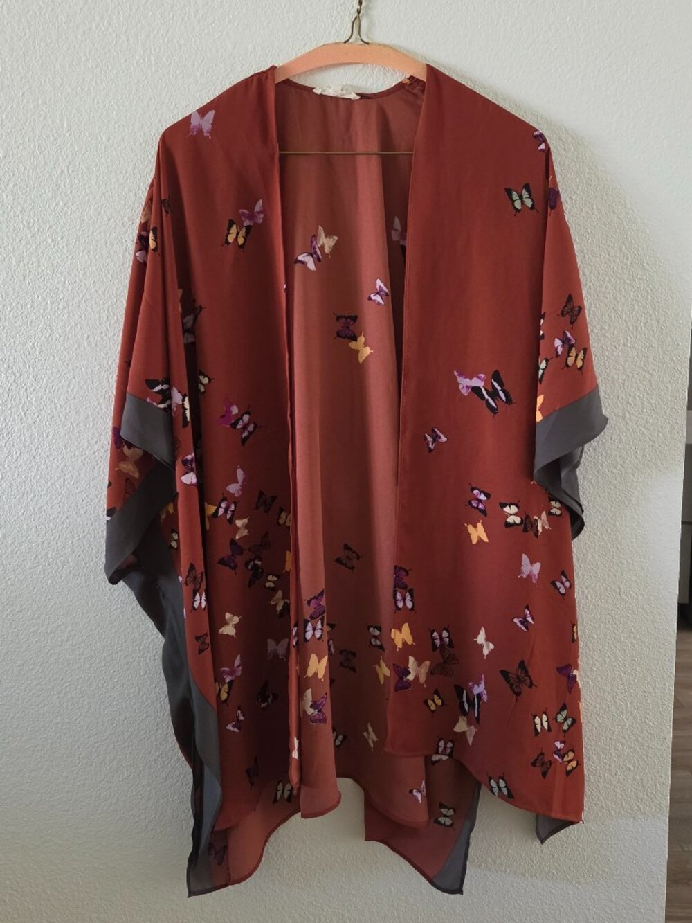 Maurices Butterfly Print Open Front Kimono